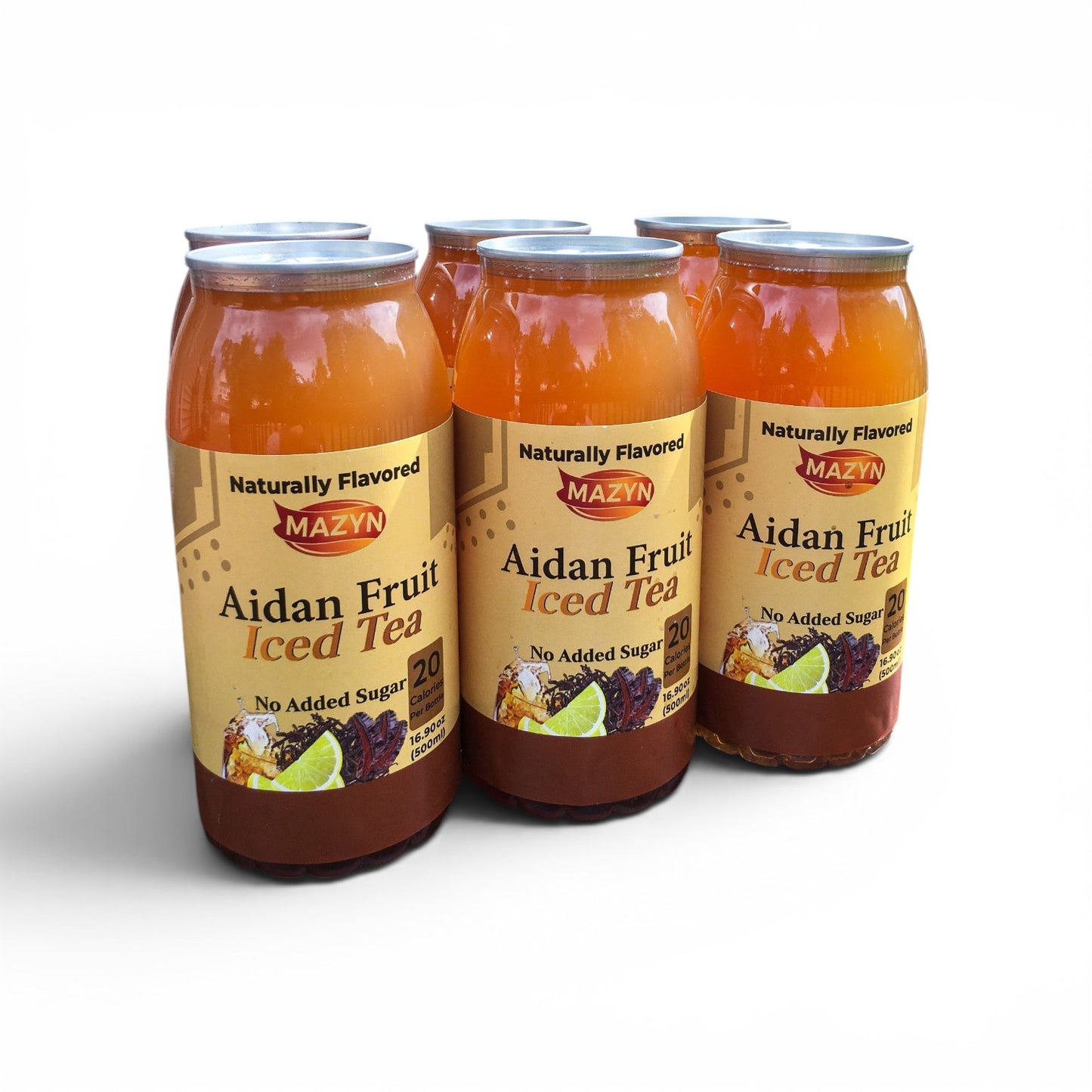 Aidan Fruit Lemon Iced Tea 16.90oz-(6 Pack)- Free Shipping